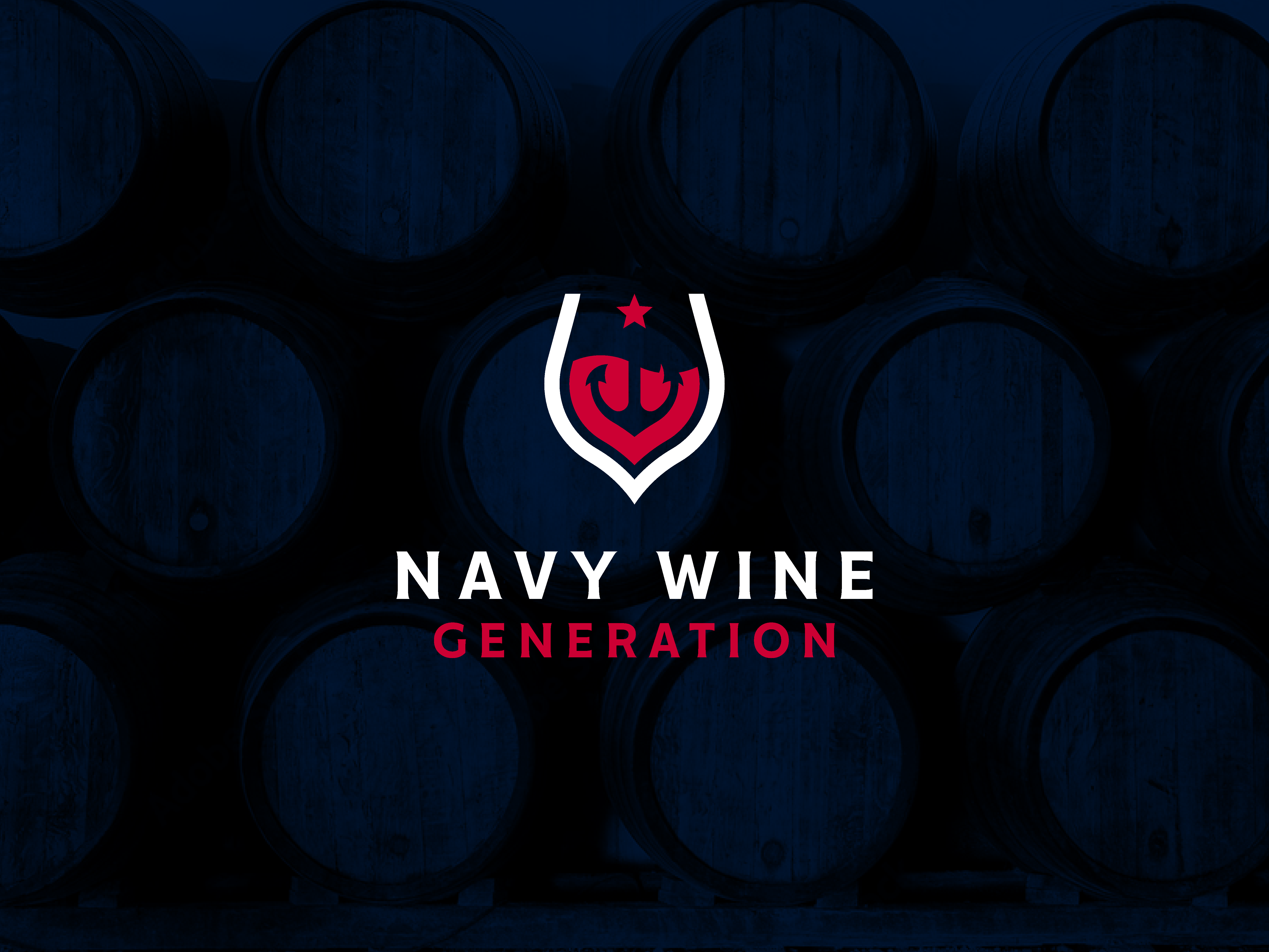 Navy Wine Logo Design anchorlogo brandidentity branding creative creativelogo logo luxurylogo winelogo