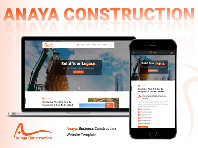 🏗️ Anaya: Business Construction Website Template branding construction website construction website template customizabletemplate graphic design html template multipurposetemplate redesign website responsivedesign ui