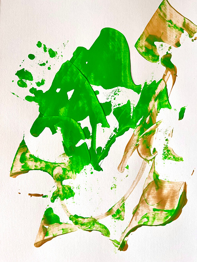 Green.gold abstract art contemporary design illustration minimal
