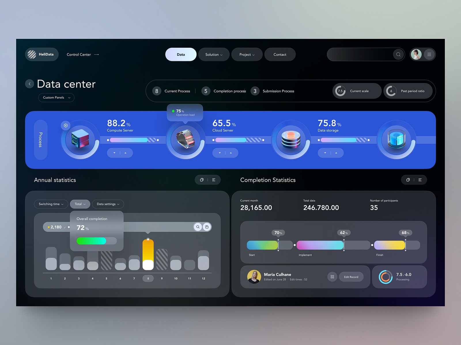 HeliData - Data Visualization UI Interface by 星恒JZH on Dribbble