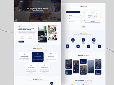 IT Company Website ui design graphic design ui uiux