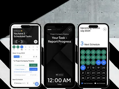Task Reminders - App alarm clean design design design app exploration manage task mobile app project management reminders app schedule showcase simple design task task list task reminders to do list todo ui uidesign uiuxdesign