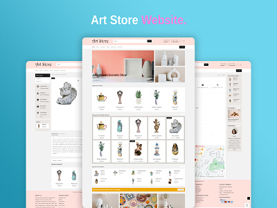 Art Store Theme Template branding design ecommerce illustration ui web design website design website template woocommerce wordpress