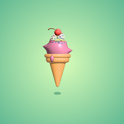 3D Ice cream 3d animation design graphic design illustration logo motion graphics vector