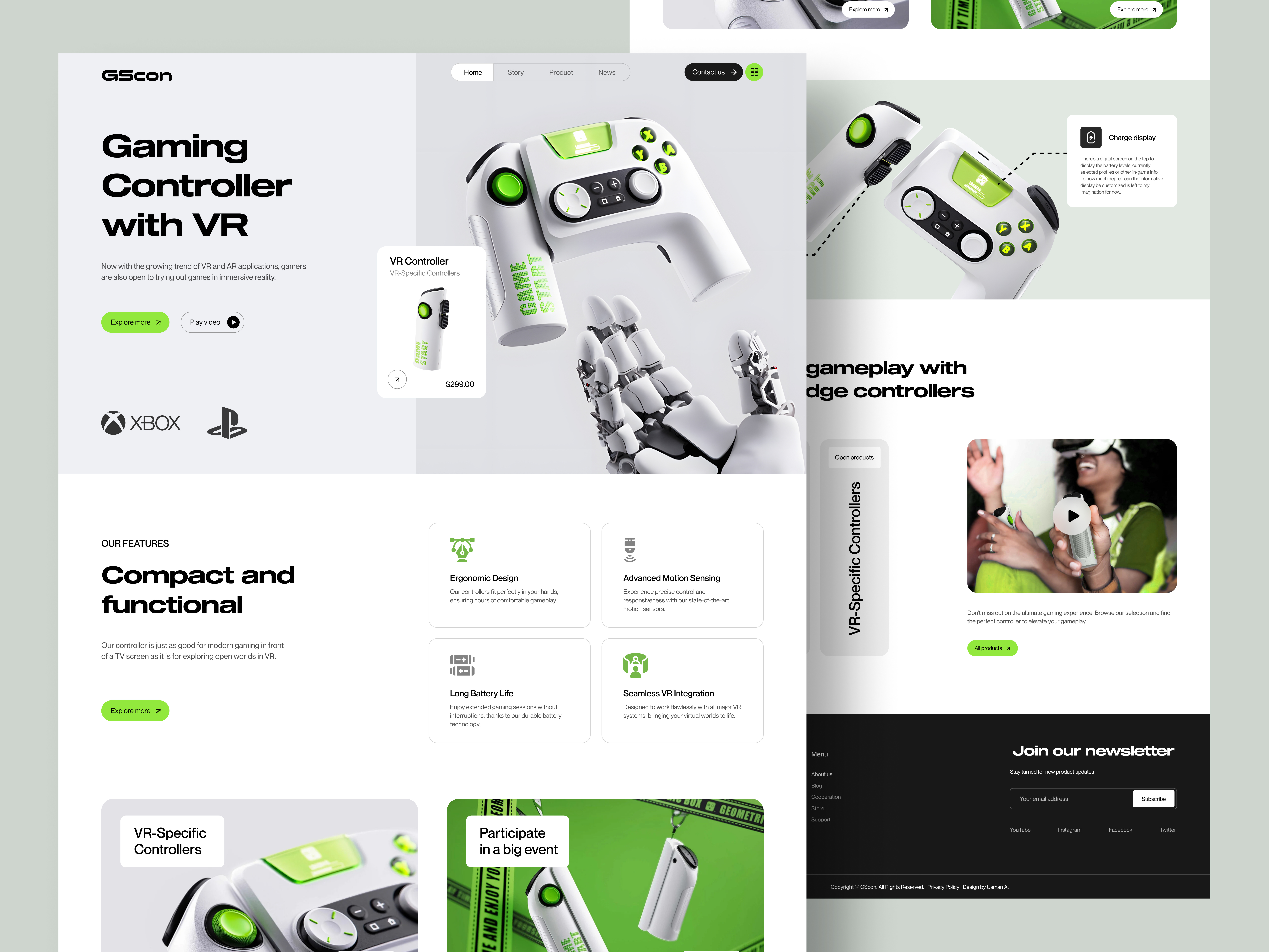 Example of Web Design - Landing Page UI
