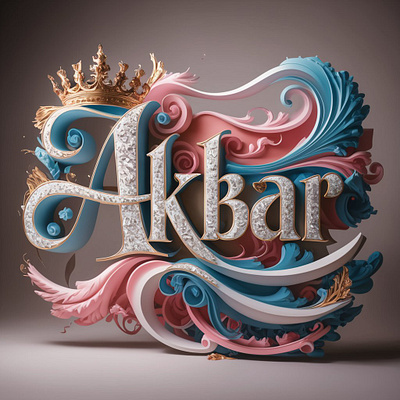 AKBAR LOGO 3d branding graphic design logo motion graphics