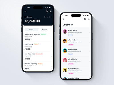 Finance Management App admin app app design branding contact creative expense finance management finance manager financial income ios mobile mobile bank money money app ui uiux ux wallet