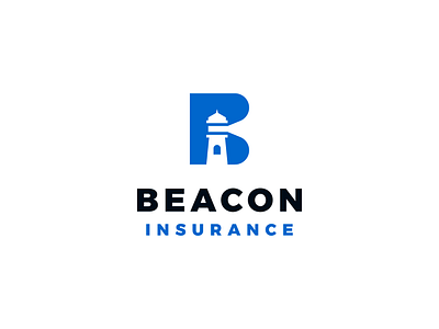 Beacon Insurance Logo Design beaconlogo blogo branding creativelogo letterblogo lighthouselogo logo minimalistlogo simplelogo