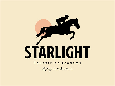 Equestrian School branding classic design equestrian graphic design hor illustration logo retro silhouette vintage