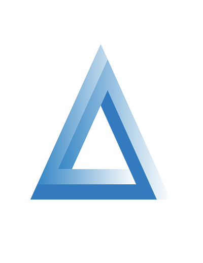 3D Blue Glass Triangle 3d design graphic design illustration logo motion graphics vector