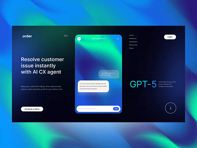Order AI - Customer Service Agent animation design thinking interactive experiences interactivelabs motion graphics shipment tracking ui ui design user interface ux design web design web development website