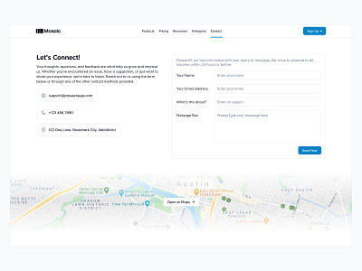 Contact us page 📞 contact contact us design landing landing page minimal saas ui web design
