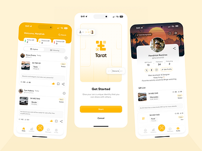 Tarat - QR Social App branding explore graphic design light mode logo qr app social app social media app ui design ui ux design