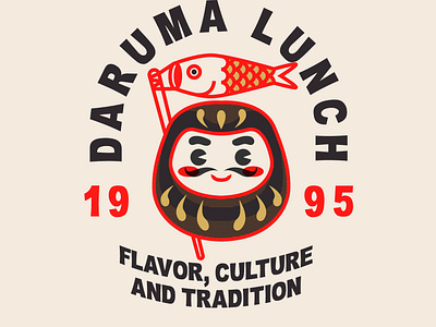 DARUMA LUNCH design diseño de logo diseño plano illustration logo logo logodesign design logodesign design brand marca tipografía