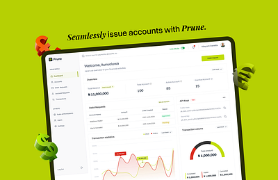 Prune Dashboard account design finance payments portfolio product ui uidesign uiux