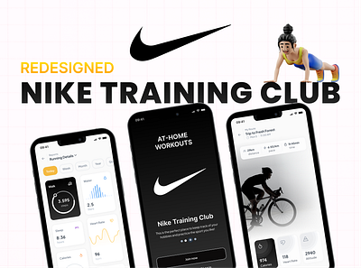 🏋️‍♂️ Nike Training Club Redesign | Fitness Mobile App | UIUX app app desing branding design graphic design illustration logo ui ui ux design ux vector
