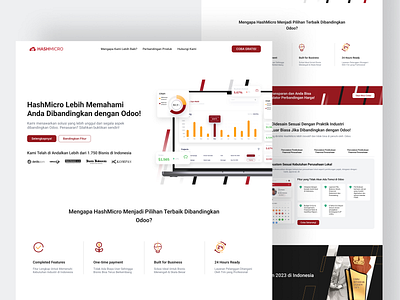 Hashmicro - Odoo vs Hashmicro page concept branding compare concept dashboard erp graphic design illustration landing page odoo saas ui website