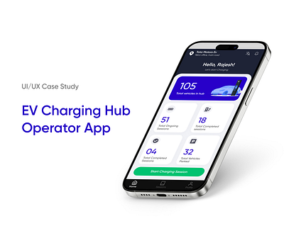 EV Charging Hub Operator App app design branding case study graphic design motion graphics ui