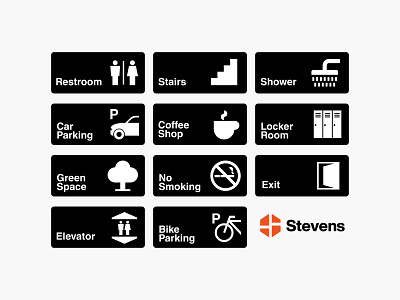 Signage Design - Stevens Project branding design graphic design logo logodesign logodesigner mark minimal modern sign sinage wayfinding