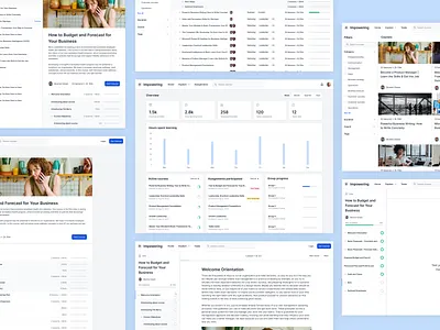 Learning 2.0 admin courses dashboard education interface tasks ui ux visual webapp