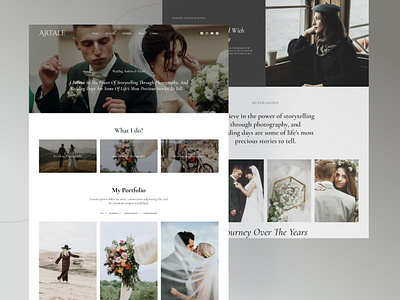 Wedding Photography Website branding ui