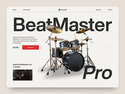 Musical Instruments Website animation design drum set figma musical musical instruments saxophone site ui ux web web design website