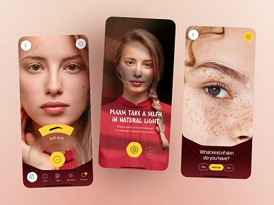 Beauty App Design ai android app app design beauty beauty app beauty mobile app cosmetic eyebrows ios make up makeup mobile app mobile app mobile app design skincare software ui ux