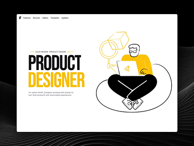 Presentation-styled landingpage animation branding framer template ui uiux website