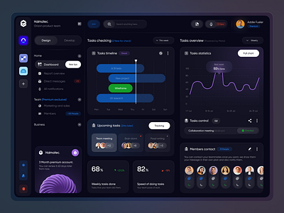 Task management dashboard⚡️ company creative dashboard design management manager minimal product product design task task management team ui ux work