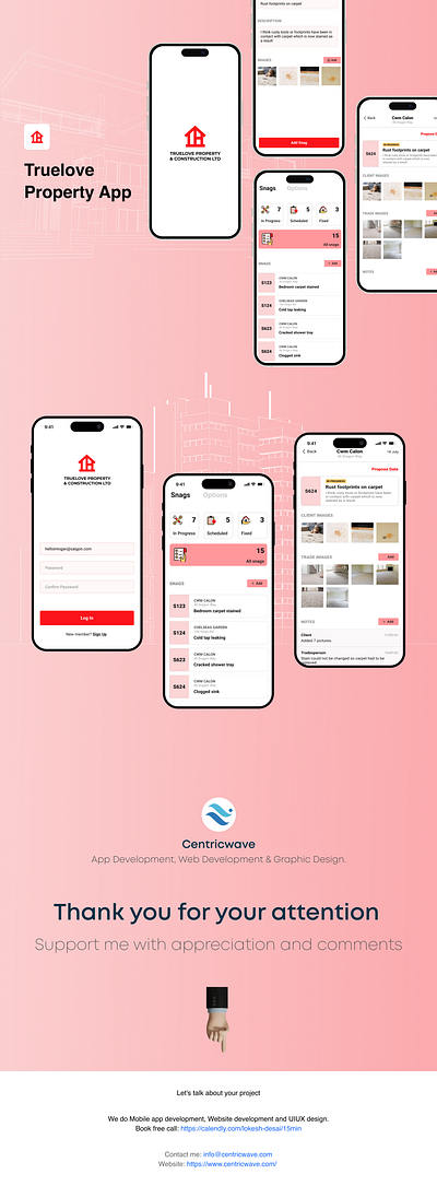 TRUELOVE PROPERTY & CONSTRUCTION LTD app app design branding design graphic design mobile app mockup property app real estate real estate app uiux