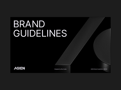 AGIEN - Brand Guidelines a ai brand brandguide brandguidelines branding design letter logo mark print tech