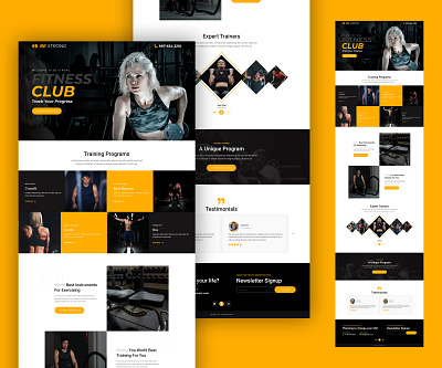 Be Strong Homepage Design (UX/UI) uiux design