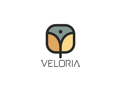 Veloria beauty branding cosmetis logo veloria