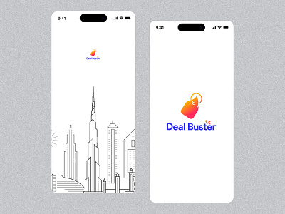 Deal Buster App - Splash Screens app interface app ui application creative design inspiration design process e commerce e commerce app illustration mobile app mobile ui product design splash screens typography ui design uiux design user experience ux design ux research web design