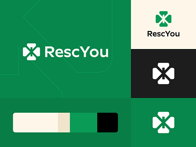 RescYou branding courses green logo medic medical rescue rescyou