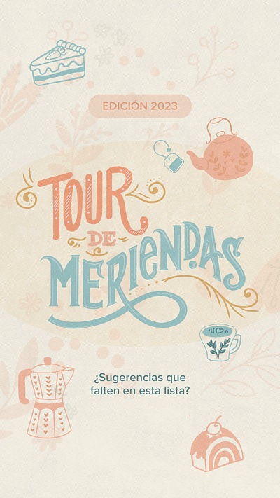 Tour de meriendas 🧁 graphic design ilustration lettering logo