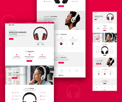 Music Homepage Design ui design