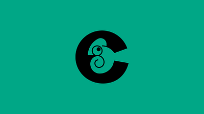 C + Chameleon Logo animal branding c chameleon lettermark logo minimal negative space