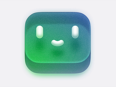 Happy jellies animation app icon green ios jellies jello joke motion graphics purple skeuomorphism smile soap
