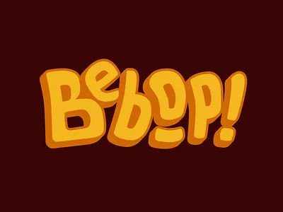 Bebop Logo Design friendly logo fun logo funky logo hand lettering handlettered logo logo logo design music logo wordmark