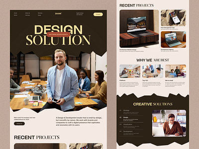 Design Agency Website agency branding design design agency design solution home page landing page portfolio sajon ui ux