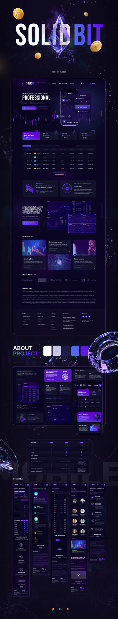 SolidBit design graphic design logo ui ux