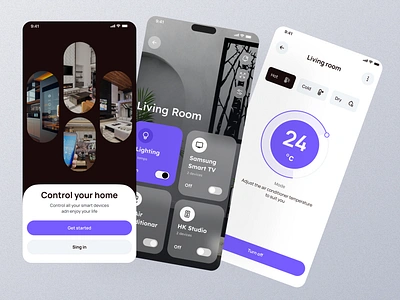 Homer - The App You Want For Smarter Home app app design app screen design app screens app screens design design graphic design mobile app mobile app design mobile apps smart home app smart home apps ui uiux user experience user interface ux