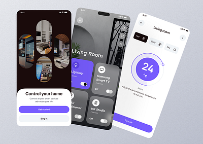 Homer - The App You Want For Smarter Home app app design app screen design app screens app screens design design graphic design mobile app mobile app design mobile apps smart home app smart home apps ui uiux user experience user interface ux