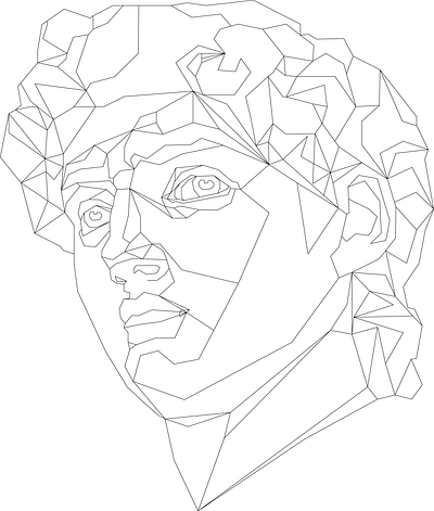 polygonal illustration david illustration polygonal illustration vector