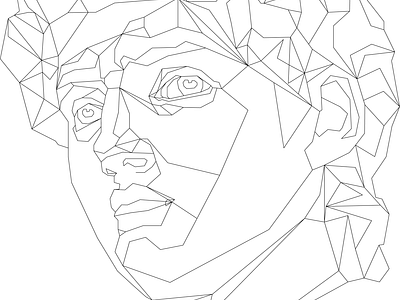 polygonal illustration david illustration polygonal illustration vector