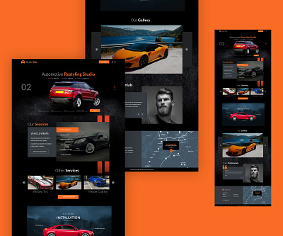 Auto Car Homepage Design uiux design