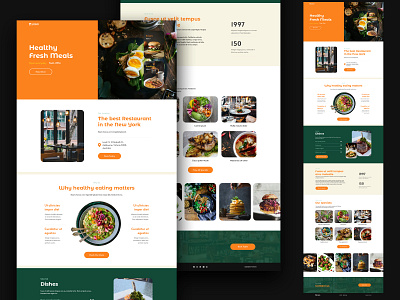 Healthy Fresh Meals Homepage Design uiux design