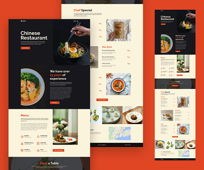 CFC Restaurant Homepage Design uiux design