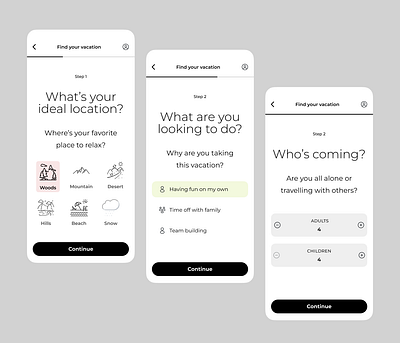 Vacation App - Concept app concept design icon mobile mobileapp travel ui ux
